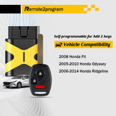 For All Key Lost OBD Programmer Kit Scanner Tool and Car Key Fob Replacement for Honda with FCC: OUCG8D-380H-A (3 BUTTONS)
